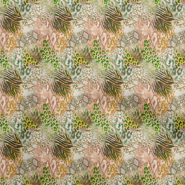 oneOone Polyester Spandex Multicolor Fabric Animal Skin Dress Material Fabric Print Fabric By The Yard 56 Inch Wide