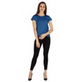 thumbnail image 2 of Inkmeso Solid Short Sleeve Basic T-Shirt For Womens Patch Pocket Casual Summer Basic Top, 2 of 7