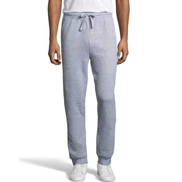 Hanes Mens EcoSmart Fleece Jogger Sweatpant with Pockets, L, Light Steel