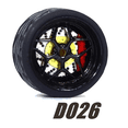 thumbnail image 1 of Carlomo Roues 1/64 pour Modèle de Voiture D-Class 2 Ensemble de Détail en Alliage Pièces de Rechange avec Pneus en Caoutchouc Disque de Casse Adultes Passe-Temps D026, 1 of 6