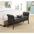thumbnail image 1 of Convenience Concepts Designs4Comfort Banc de Rangement Garbo en Similicuir Noir, 1 of 4