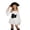 White, variant on Girls Dress Off Shoulder Fairy Halloween Flowy Bell Sleeve Ruffle Tie Straps Party Dress 3-12 Years