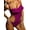 purple, variant on Women‘s Swimsuit Summer Bikini One-Piece Tummy Control Swimwear Backless Monokini Padded Bathing Suits Beachwear
