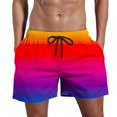 thumbnail image 1 of WEAIXIMIUNG Black Booty Shorts Fashionable and Comfortable Men's Gradient Beach Pants, 1 of 4