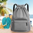 thumbnail image 4 of POINTERTECK Unisex Casual Knapsack Large Capacity Gym Bag Traveling Backpacks (Grey), 4 of 7
