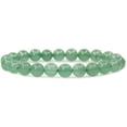 thumbnail image 1 of Natural A Grade Green Aventurine Gemstone 8mm Round Beads Stretch Bracelet 7 Inch Unisex, 1 of 5