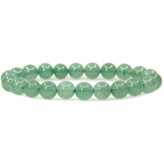 Natural A Grade Green Aventurine Gemstone 8mm Round Beads Stretch Bracelet 7 Inch Unisex