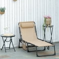 thumbnail image 2 of Outsunny Chaise Longue Pliante, Chaise de Bronzage Inclinable avec Dossier Réglable, 2 of 10