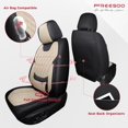 thumbnail image 2 of Car Seat Covers Full Set Faux Nappa Leather Seat Covers for Cars Breathable Front Seats with Lumbar Support and Rear Fit for Automotive Sedans SUVs Pickups, 2 of 8