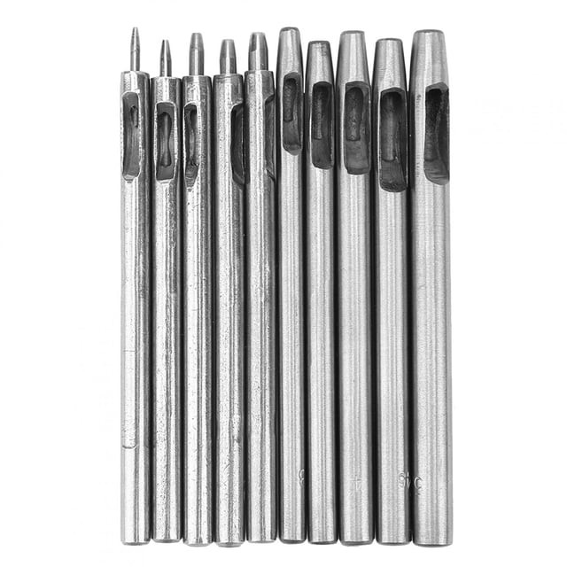 10pcs Leather Strap Watch Band Belt Eyelet Hole Punch Drilling Tool Hand Puncher