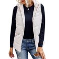 thumbnail image 1 of LSLJS Mode Femme T-Shirt Sans Manches Veste d'Hiver Extérieur Blouse à Fermeture Éclair Manteau Hauts, Gilets Extérieurs pour Femmes, 1 of 6