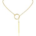 thumbnail image 1 of ORUYROP Collier Chic en Y pour Femmes, Collier Ras du Cou en Acier Inoxydable/plaqué Or/noir, Boîte Cadeau, 1 of 7