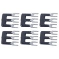 thumbnail image 3 of 20Pcs Black Jumper Terminal Strip Red Copper Fork Type for TB Series 15A 400V Household Factory PVC, 3 of 7