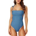 thumbnail image 1 of Charmo Maillots de Bain une Pièce pour Femmes à Contrôle du Ventre, Bretelles à Lacets, Monokini, 1 of 6