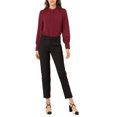 thumbnail image 2 of INSPIRE CHIC Chemises à Manches Longues pour Femmes avec Col Montant et Boutons, 2 of 6