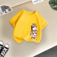 thumbnail image 4 of T-shirt d'Été à Manches Courtes et Col Rond Imprimé Mode Mignon pour Filles Juniors Petites Filles Crop Top 4t, 4 of 4