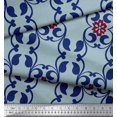 thumbnail image 3 of Soimoi Silk Fabric Floral & Filigree Damask Decor Fabric Printed Yard 42 Inch Wide, 3 of 3