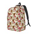 thumbnail image 1 of Vsdgher Christmas Hat bear Print Canvas Backpack Travel Rucksack Unisex Knapsack 15.7/17.7Inch Laptop Backpack for Work,College-Small, 1 of 5