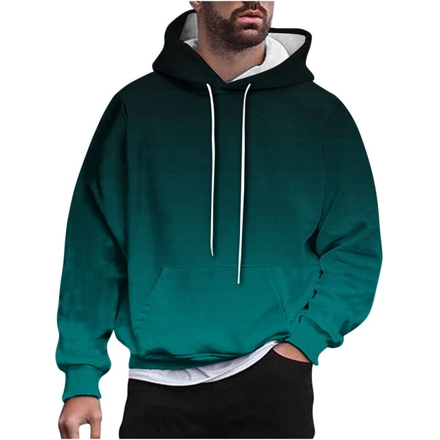 Rbaofujie Chandails à Capuche pour Hommes Décontractés Mode Chandails à Capuche Col Rond Imprimé Chandail à Enfiler Manches Longues Hauts Chandail Col Rond Chandail pour Hommes