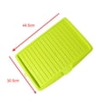 thumbnail image 2 of Fridja Dish Drain Board Large Plastic Drain Boards 17.6x12.2'' Dish Drainer Tray Dish Drainer Mat with Side Drop Slope Diversion Drainboard for Dish Rack Kitchen Counter, Dish Drainer Tray, Green, 2 of 3