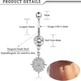 thumbnail image 2 of MesaSe Hanpabum 6Pcs 14G Belly Button Rings Dangle for Women Surgical Steel Navel Rings Body Piercing Jewelry, 2 of 5