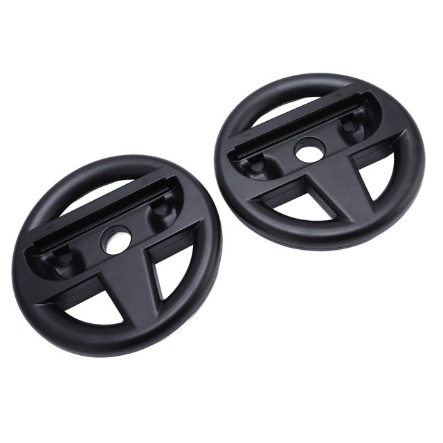 Racing Game Controller Steering Wheel, Game Controller Steering Wheels Ergonomic 2PCS Precise Fit Secure Compact for Family Gathering Black