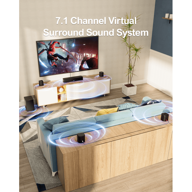 ULTIMEA 7.1ch Virtual Surround Sound Bar, Sound Bar for Smart TV