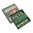thumbnail image 2 of Stainless Steel Dessert Spoons Forks Tea Spoons Stainless Steel Christmas Spoons 6Pcs B, 2 of 9