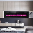 thumbnail image 2 of Costway 68" Ultra-Thin Electric Fireplace Recessed Wall Mounted W/Crystal Log Decoration, 2 of 10