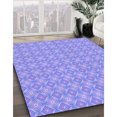 thumbnail image 3 of Ahgly Company Tapis de Zone Rectangulaire Transitionnel Bleu Ardoise Clair pour Intérieur, Lavable à la Machine, 6 Pieds x 9 Pieds, 3 of 7