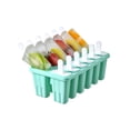 thumbnail image 1 of ZZkhGO Silicone Ice Tray, 12-Cavity Popsicle Maker, Homemade DIY Ice Cream Mold Reusable Sticks, 1 of 1