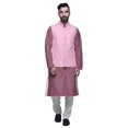 thumbnail image 1 of Atasi Kurta Pyjama pour Homme Veste Col Mandarin Indien Imprimé Ensemble de Tenue Ethnique, 1 of 5