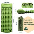 thumbnail image 2 of GRM Matelas de Camping Coussin de Couchage,Tapis de Couchage de Camping,Coussin de Couchage Léger avec Pompe Intégrée, 2 of 9