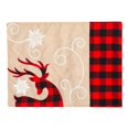 thumbnail image 1 of Red and Black Plaid Christmas Decorations Christmas Decoration Linen Embroidery Table Mat Home Decoration Black and Red Plaid Christmas Decorations Red and Black Christmas Decorations, 1 of 7