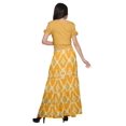 thumbnail image 4 of Moomaya Printed Rayon Cold Shoulder Crop Top And Skirt Ethnic Set For Women, 4 of 6