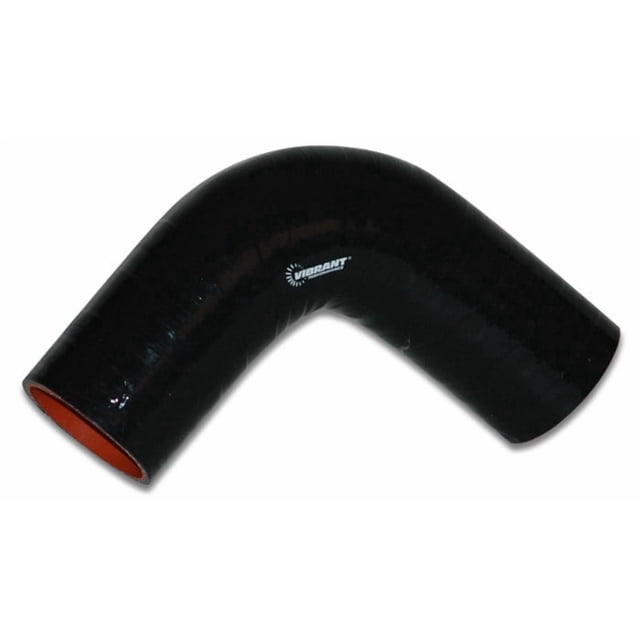 Vibrant Performance Intercooler Hose Coupling 2744 3 Inch Inside Diameter; 90 Degree Elbow; 3-1/2 Inch Leg Length With 3 Inch Bend Radius; Black; 4 Ply Reinforced Silicone