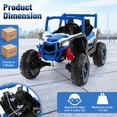thumbnail image 3 of Costway 24V Kids Ride on UTV with 4 x 100W Powerful Engine Remote Control High/Low Speed Navy, 3 of 10