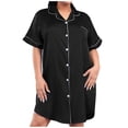 thumbnail image 1 of Chemises de Nuit Grande Taille pour Femmes Manches Courtes Chemise de Nuit Boutonnée Chemise de Nuit Douce Robe de Pyjama Boyfriend, 1 of 8