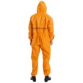 thumbnail image 2 of Miaeowve Mens Motorcycle Rain Suit One Piece Hooded Jumpsuit Reflective Strip Waterproof Rainsuit Yellow 165/M, 2 of 7