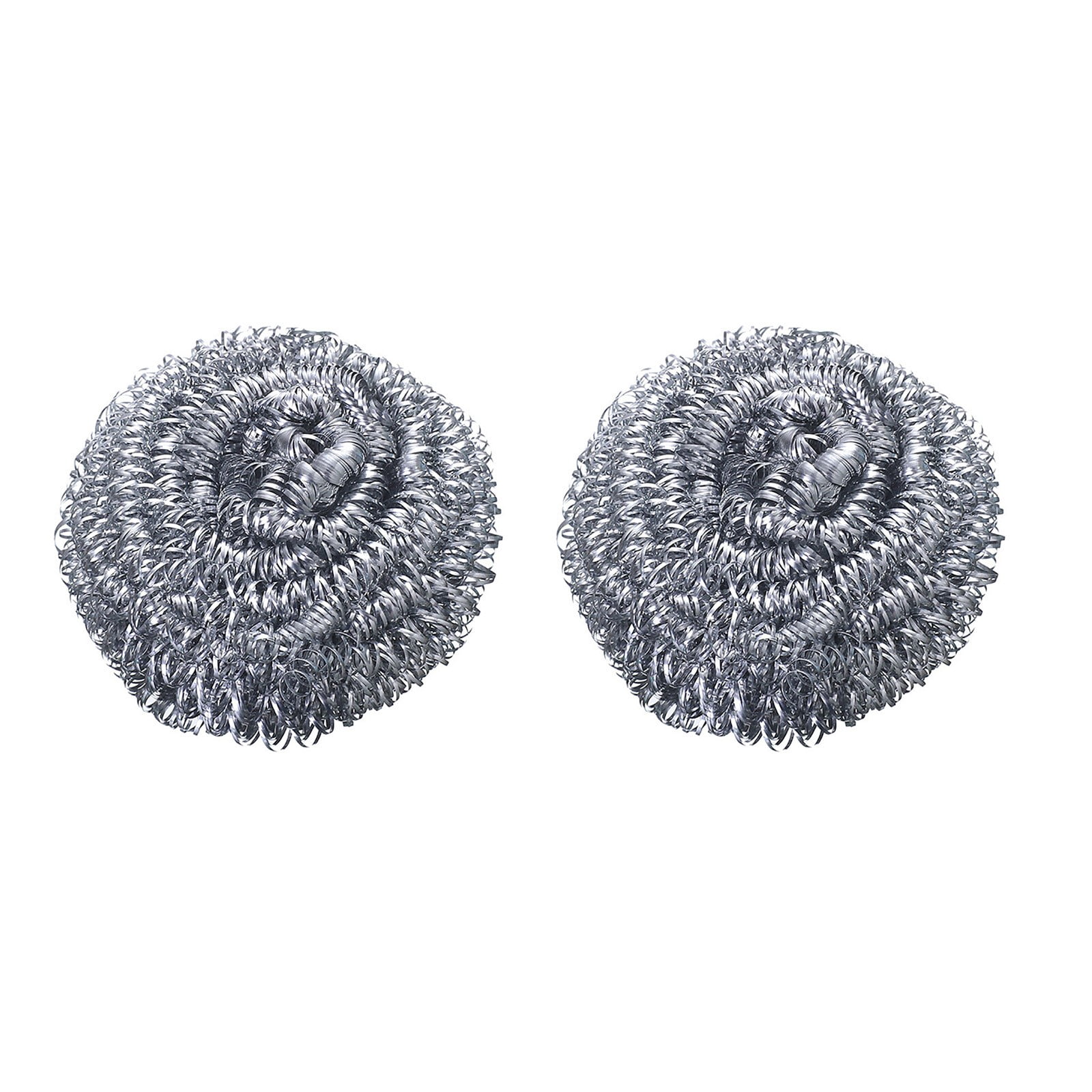 2 Pcs Stainless Steel Scrubber Stainless Steel Sponges 2.36 inch Cleaning Ball Utensil Scrubber Density Metal Scouring Pads Cookware Cleaner for Cast Iron, Pans, Grill, Sink Cleaning