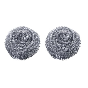 2 Pcs Stainless Steel Scrubber Stainless Steel Sponges 2.36 inch Cleaning Ball Utensil Scrubber Density Metal Scouring Pads Cookware Cleaner for Cast Iron, Pans, Grill, Sink Cleaning