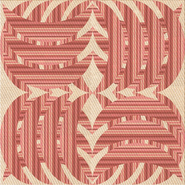 Ahgly Company Machine Washable Indoor Square Transitional Light Salmon Pink Area Rugs, 4' Square