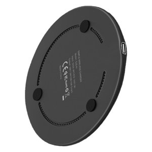 Chargeur sans fil Qi 15W Technologie de contrôle mince ronde Pad de charge rapide