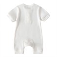thumbnail image 4 of Birdeem Barboteuse pour Bébés Filles Combinaison d'Été pour Enfants Garçons et Filles Bébé Bouton Manches Courtes Col Rond Mignonne Unie Shorts Barboteuses, 4 of 12