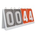 thumbnail image 1 of TOPTIE 4-Digital Portable Score Keeper PVC Flip Scoreboard for College Softball Game (Grey VS Red Card), 1 of 6