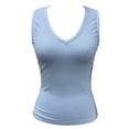 thumbnail image 4 of Women's Fashion Casual Tight V Neck Ribbed Knit Sleeveless Vest, 4 of 4