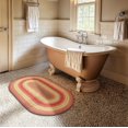 thumbnail image 1 of Cider Barn Cranberry Red Oval Braided Rug, Jute, 2x3' - Perfect Country Rustic Decor for Entryway, Kitchen, Everywhere, 1 of 8