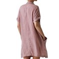 thumbnail image 4 of Gspmoly Robes Grande Taille pour Femmes aux Formes, Robe Chemise à Boutons pour Femmes Décontractée Ample à Col Rabattu à Manches Courtes avec Poches Robes Formelles pour Femmes jusqu'à 70 % de Rabais, 4 of 9