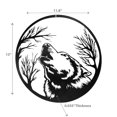 thumbnail image 2 of Metal Black Wall Decor Howling Wolf Head, 2 of 3