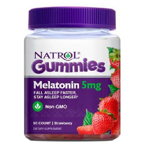 Natrol Mélatonine 5 Mg Gomme-90 5 Mg Fraise / Gomme